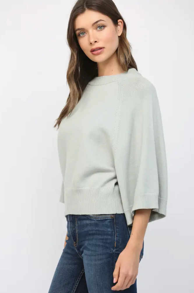REGLAN SSLV CREW NECK SWEATER