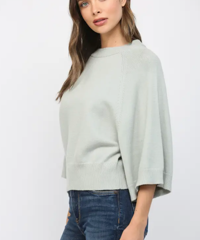REGLAN SSLV CREW NECK SWEATER