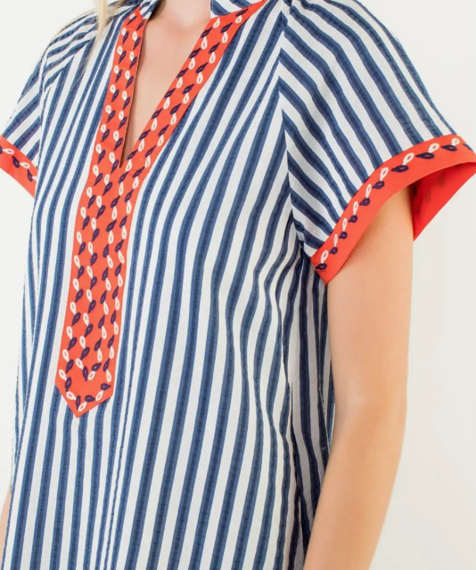 SALMA STRIPED MINI DRESS