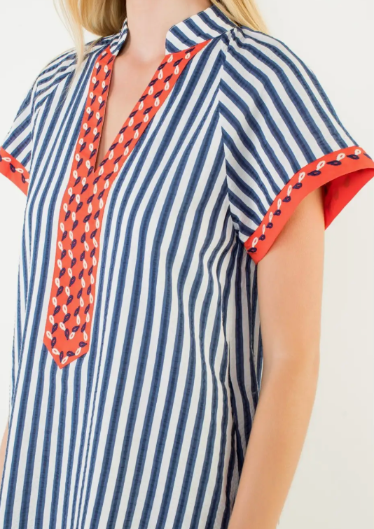 SALMA STRIPED MINI DRESS