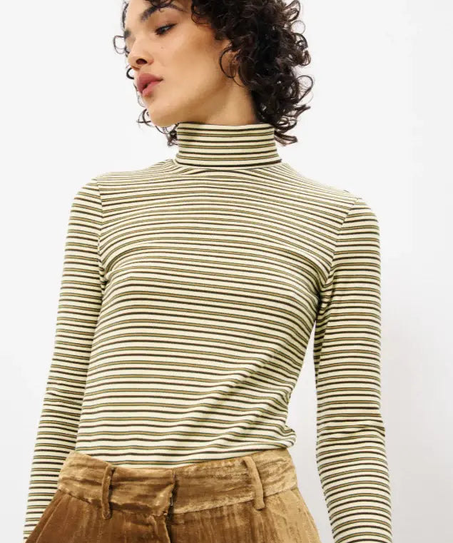 STRIPE THIN TURTLENECK