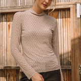 EMBELLISHED MESH MOCK TOP