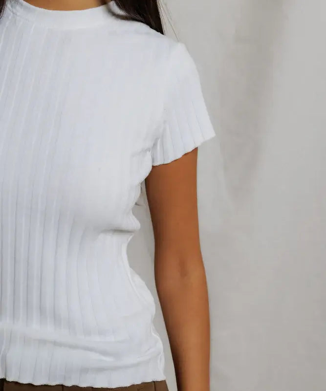POORBOY RIB CAP SLEEVE CREW