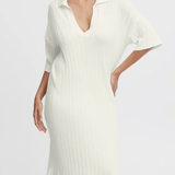 SSLV CABLE KNIT SWEATER DRESS
