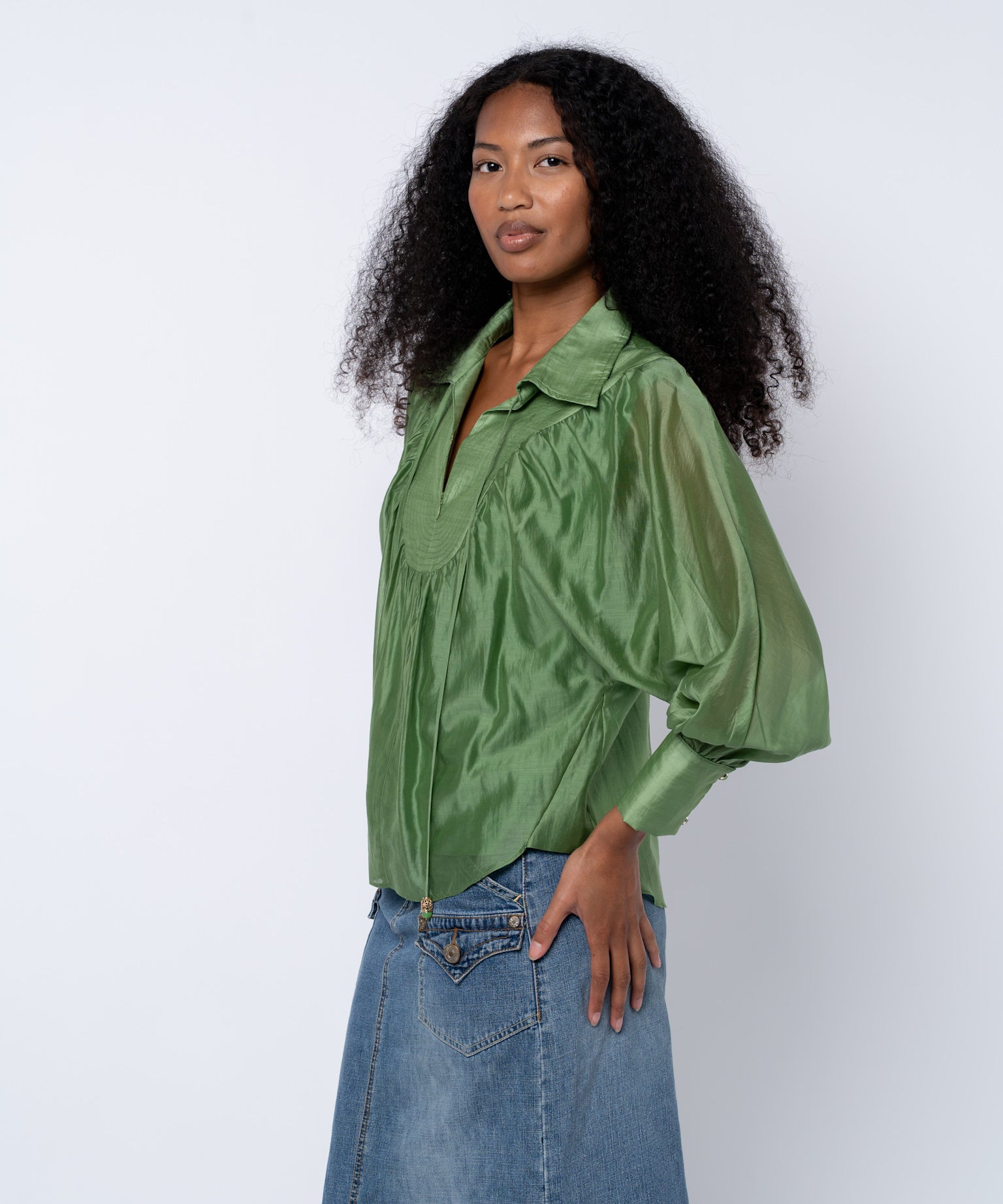 JENN SILKY STITCH BLOUSE