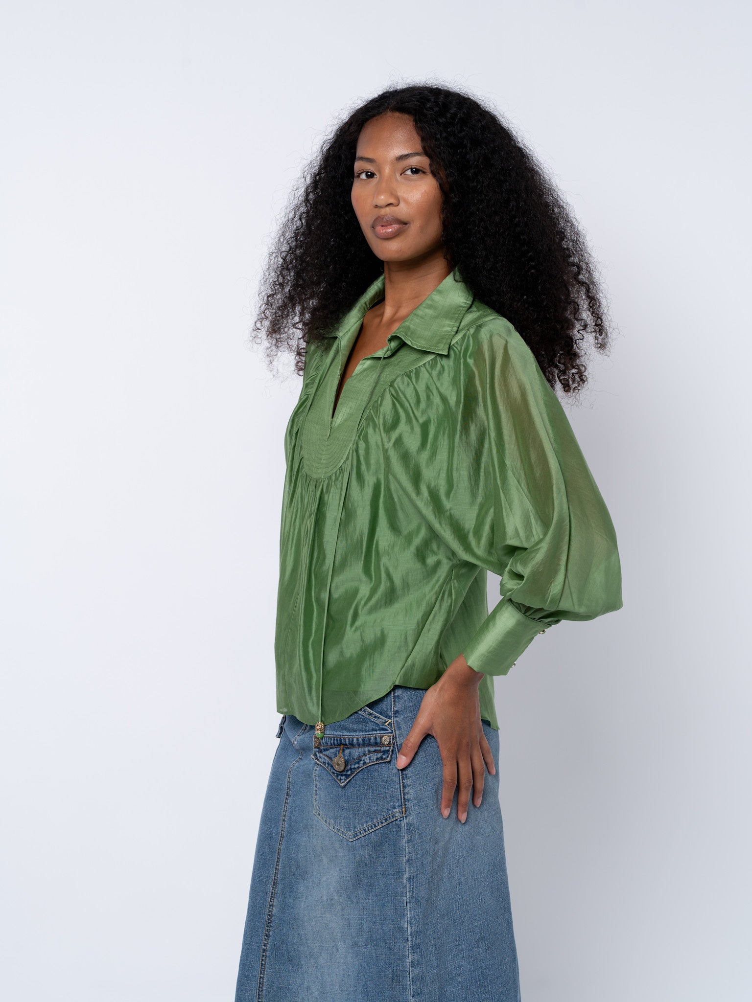 JENN SILKY STITCH BLOUSE