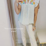 Embroidered Floral Top