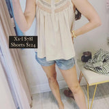 SMOCKED ZIG ZAG SLVLS TOP