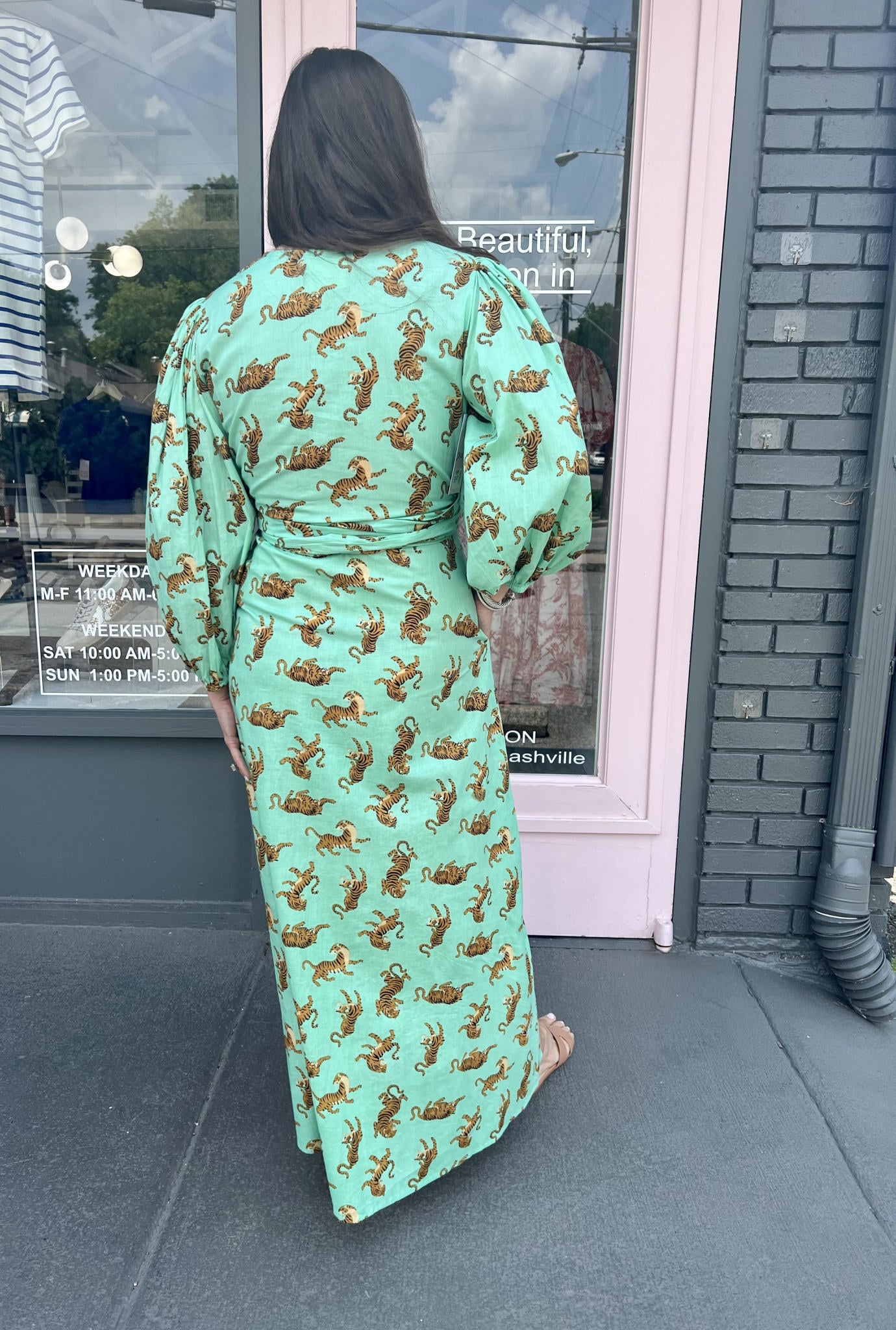 MONICA TIGER MAXI DRESS