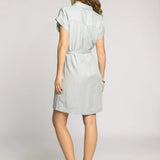 OAKLEE STRIPE SHIRT DRESS