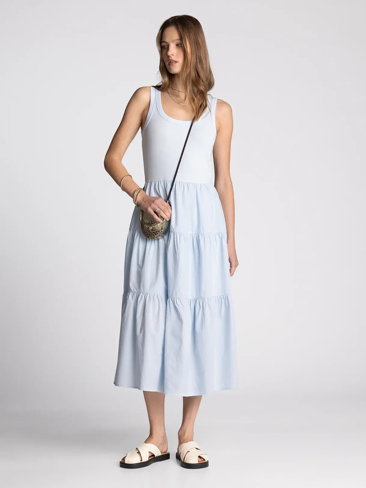 SOLENNE SMOCKED MIDI