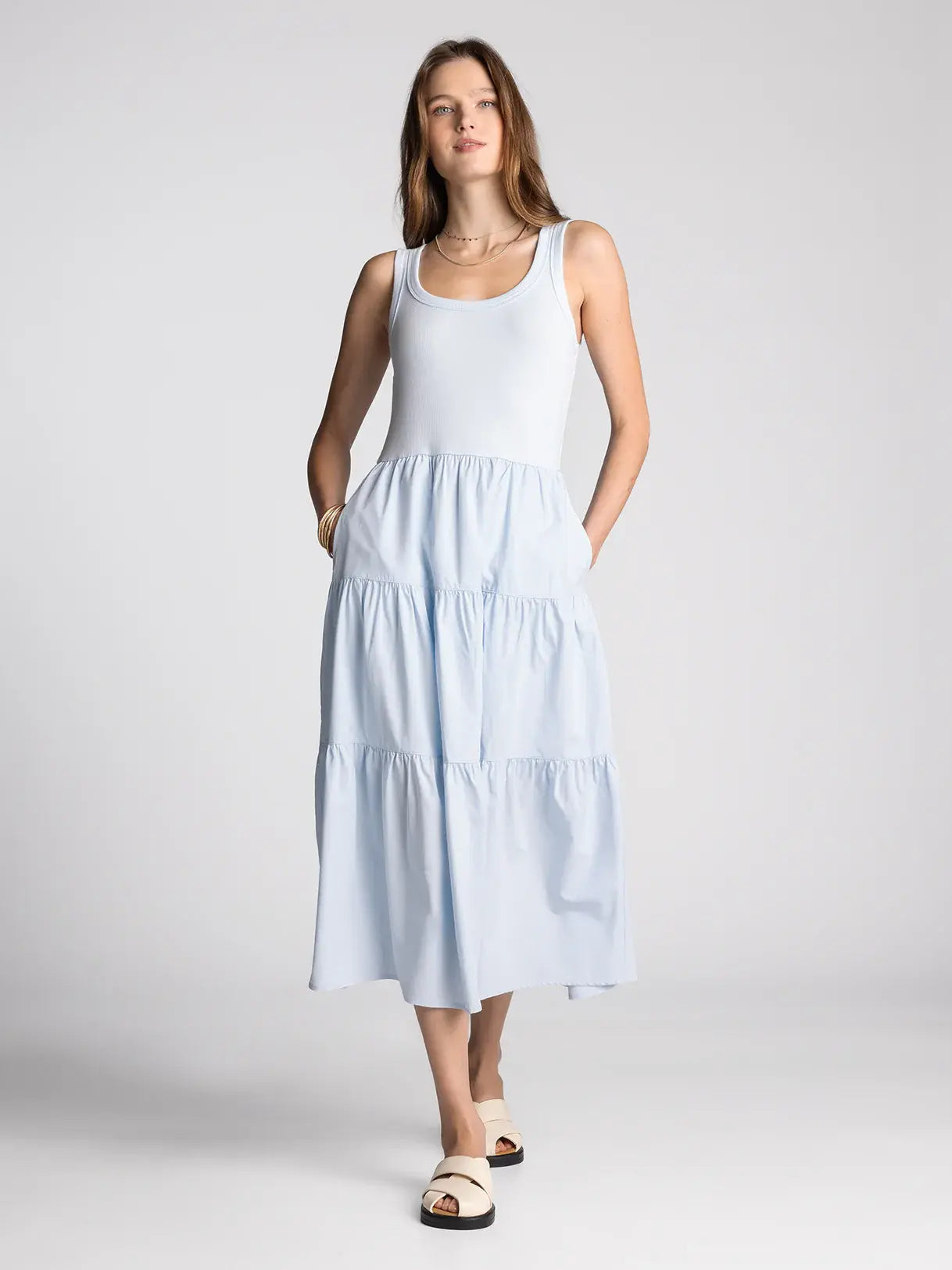 SOLENNE SMOCKED MIDI