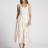 SOLENNE SMOCKED MIDI