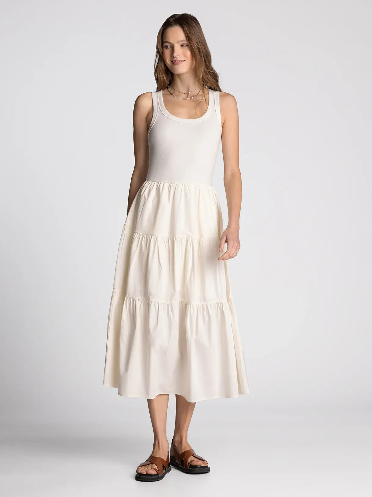 SOLENNE SMOCKED MIDI