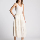 SOLENNE SMOCKED MIDI