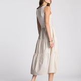 SOLENNE SMOCKED MIDI