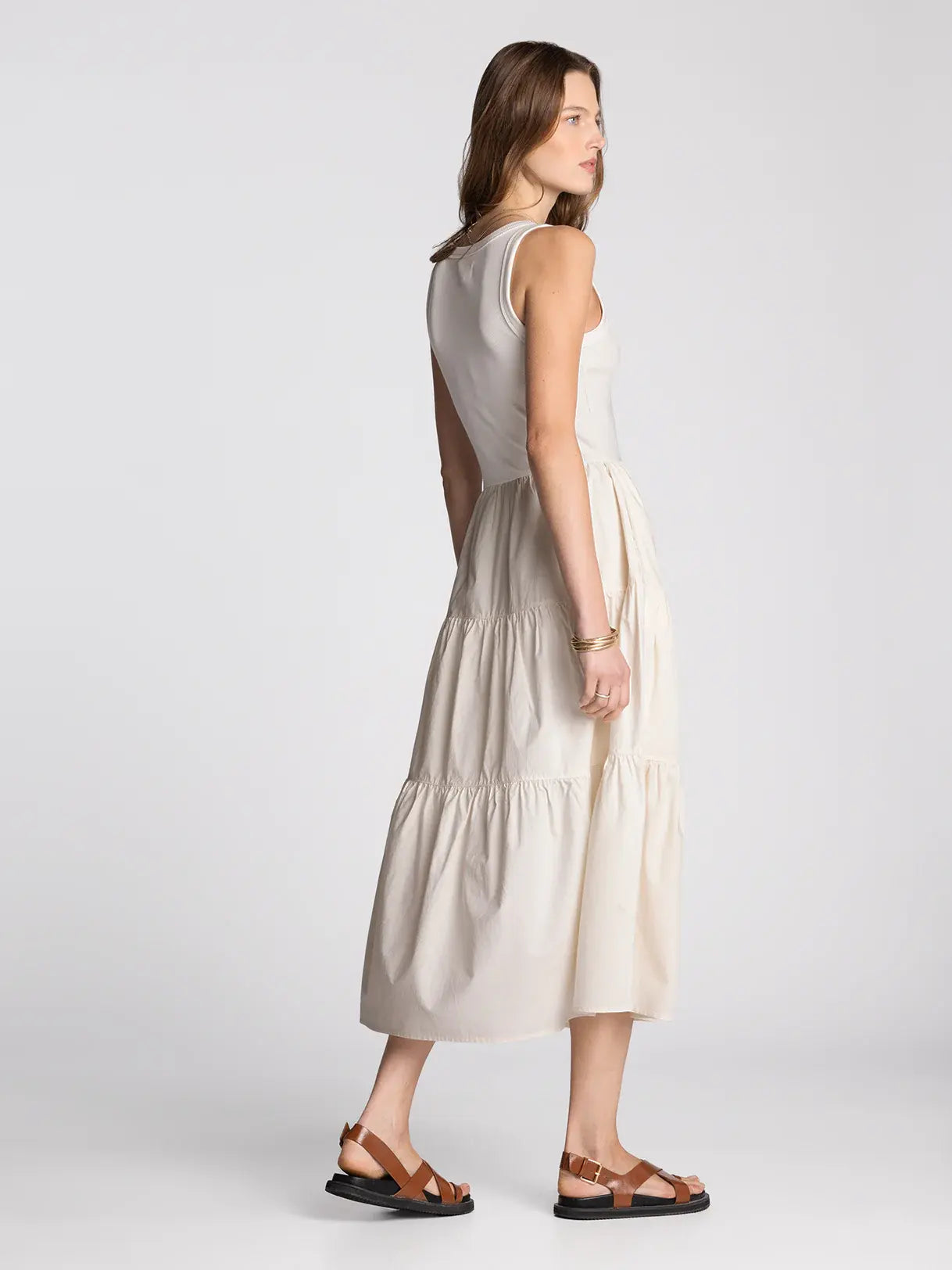 SOLENNE SMOCKED MIDI