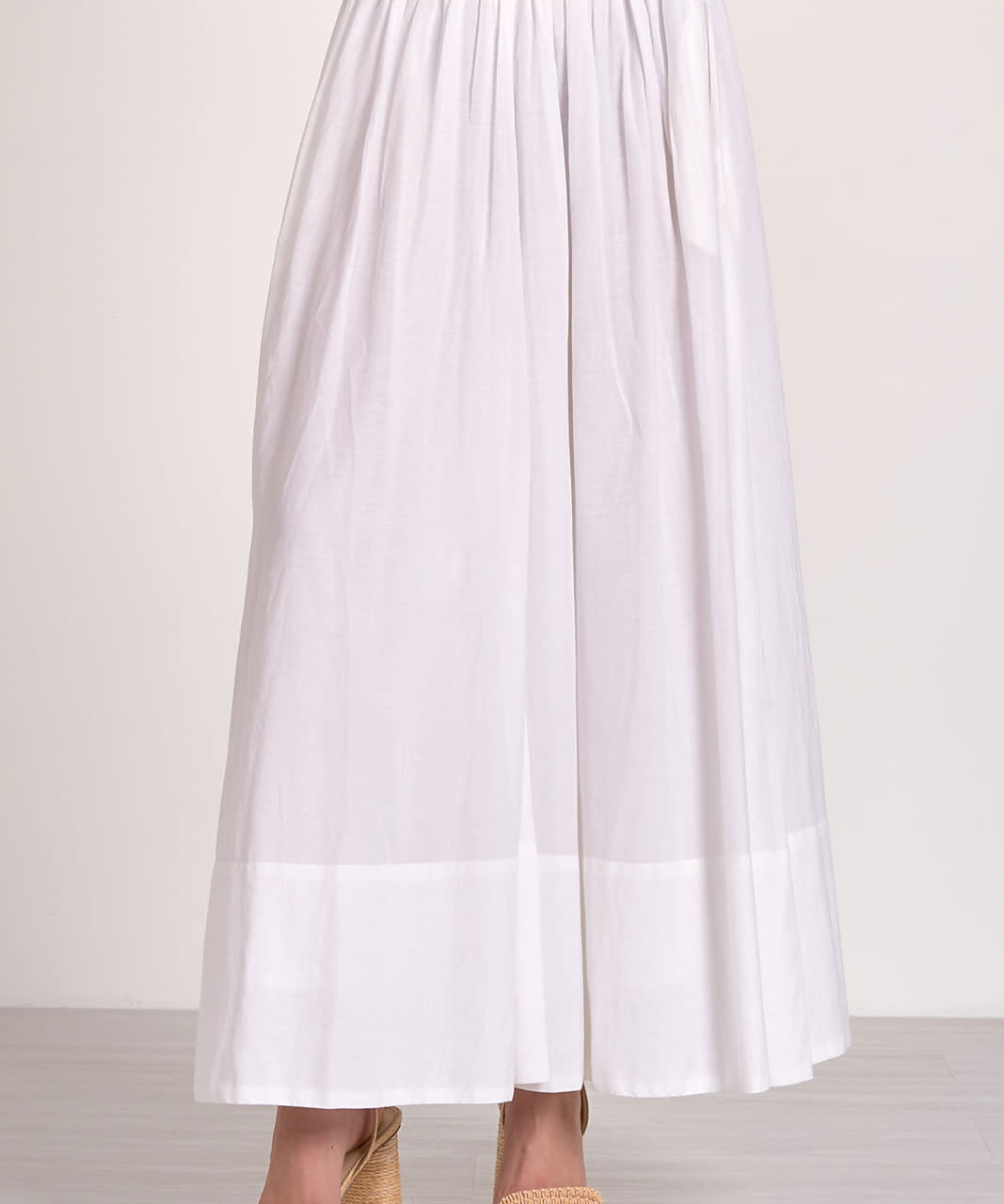 ELASTIC WAIST SKIRT W/ ONE TIER