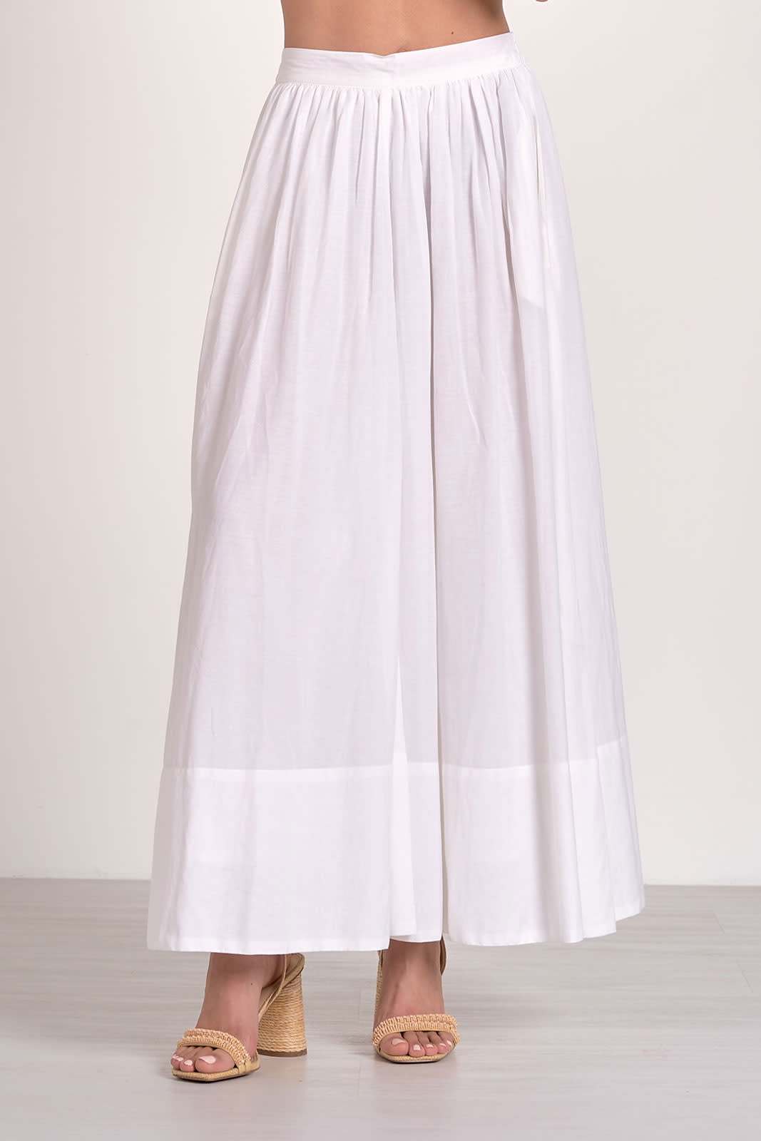 ELASTIC WAIST SKIRT W/ ONE TIER