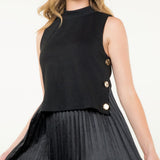 PLEATED SKIRT DRESS