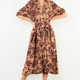 Tie Waist Flower Print Dress