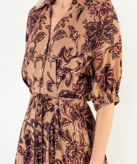 Tie Waist Flower Print Dress