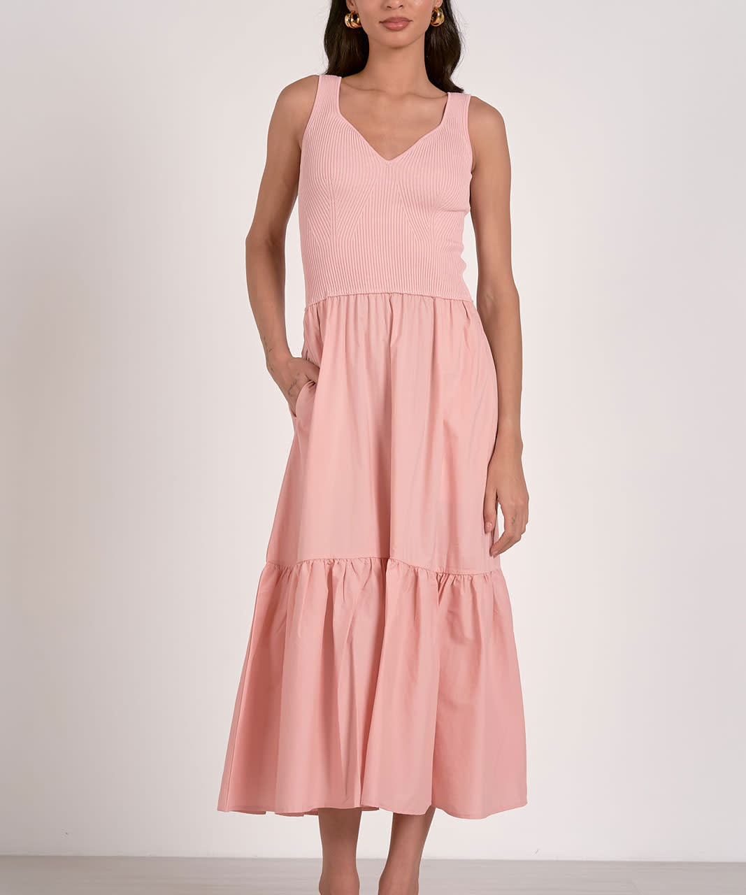 TANK COMBO MIDI DRESS