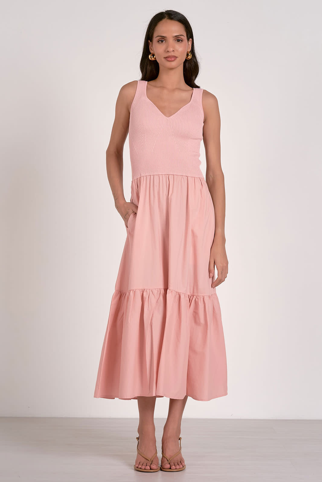 TANK COMBO MIDI DRESS