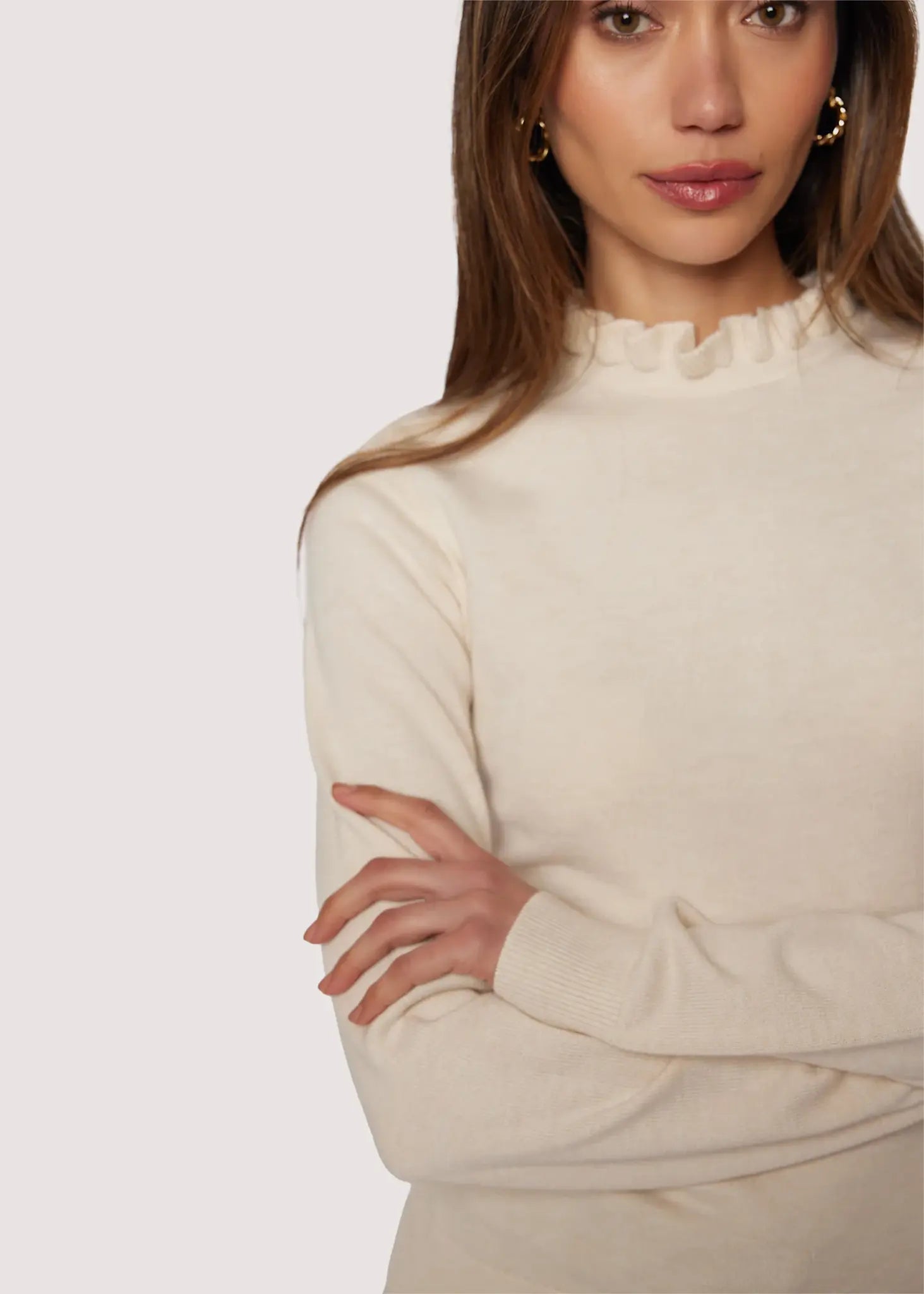 ELENA MOCK NECK SWEATER TOP