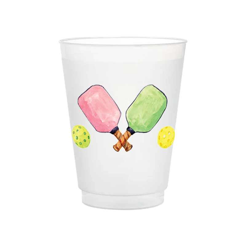 6 PACK OF FROSTED CUPS - PICKLEBALL