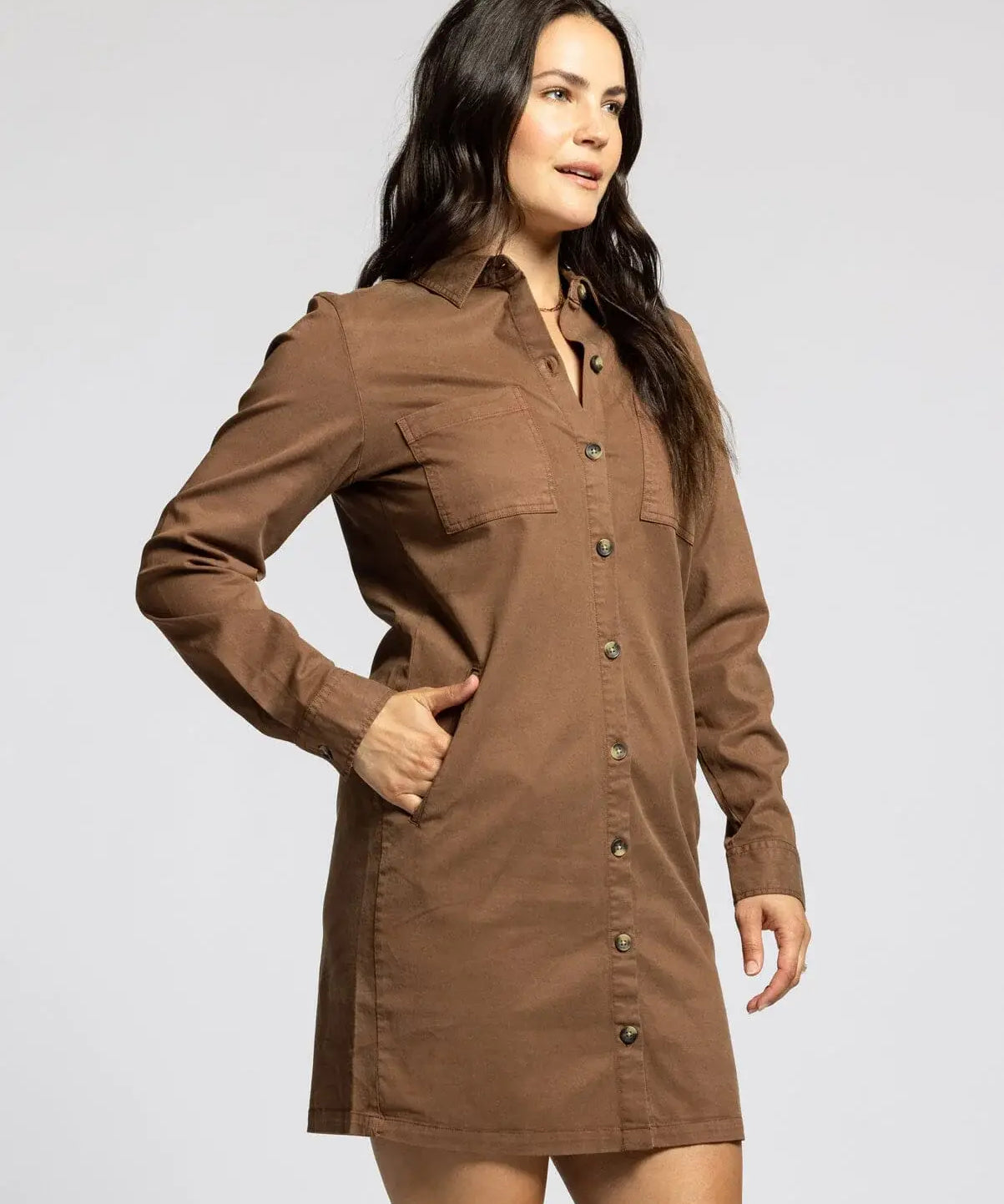 ZULA BUTTON DOWN MINI DRESS