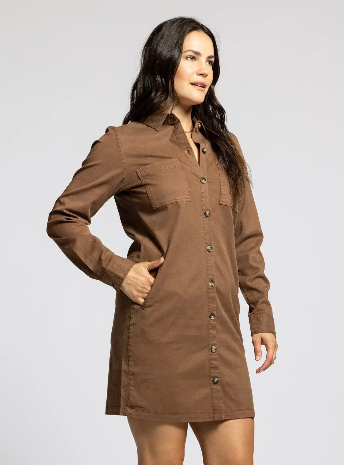 ZULA BUTTON DOWN MINI DRESS