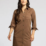 ZULA BUTTON DOWN MINI DRESS